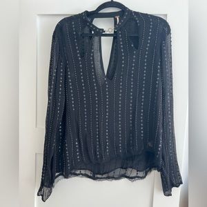 Free people embroidered top - size L